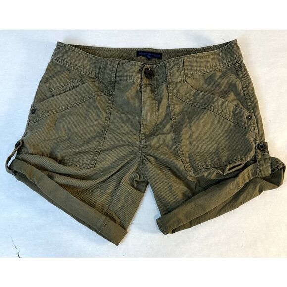 2010 Martin & Osa Cargo Shorts Army Olive Grunge boho Pockets Cotton - Size 2 - Picture 1 of 9